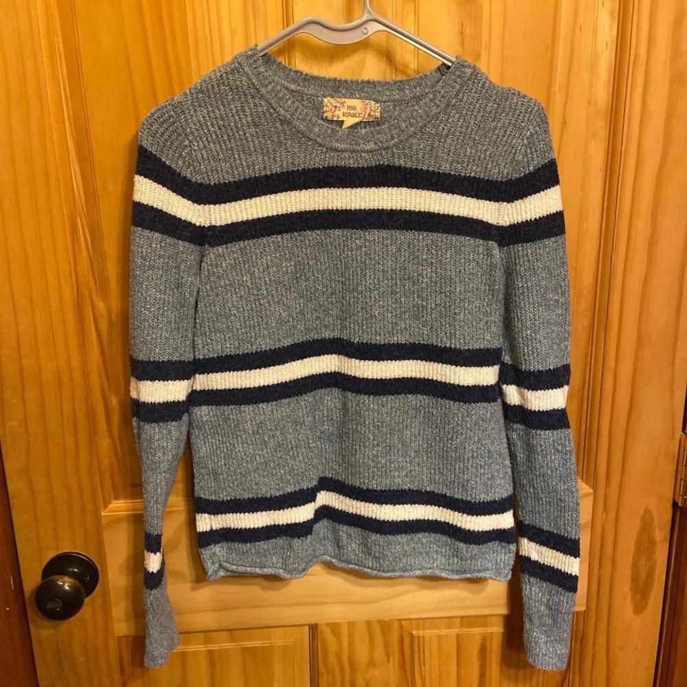 Pink Republic Blue and White Striped Sweater